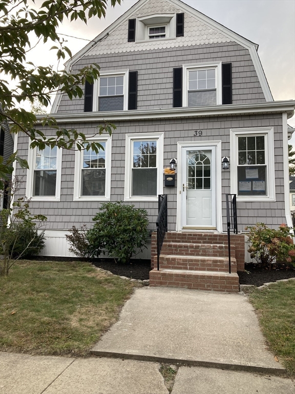 a front view of a house