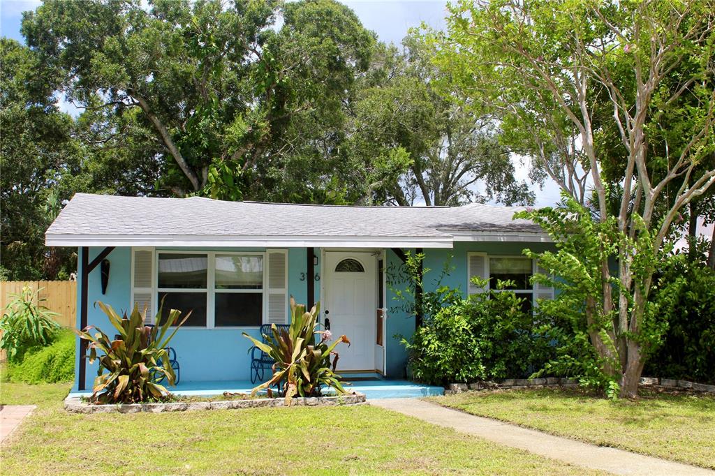 a view of a house with a patio