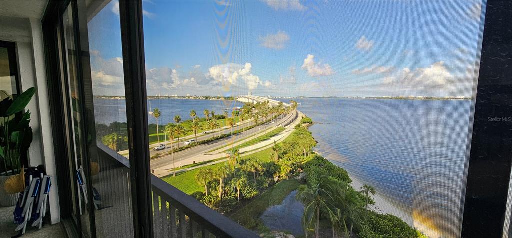 a view of a balcony