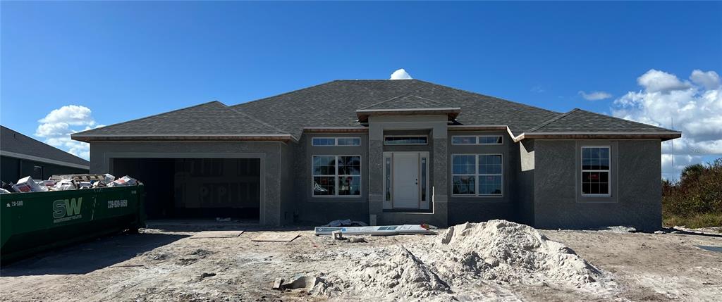 a front view of a house