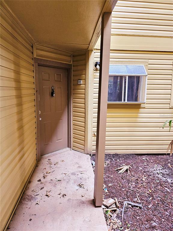 a view of a entryway door of the house