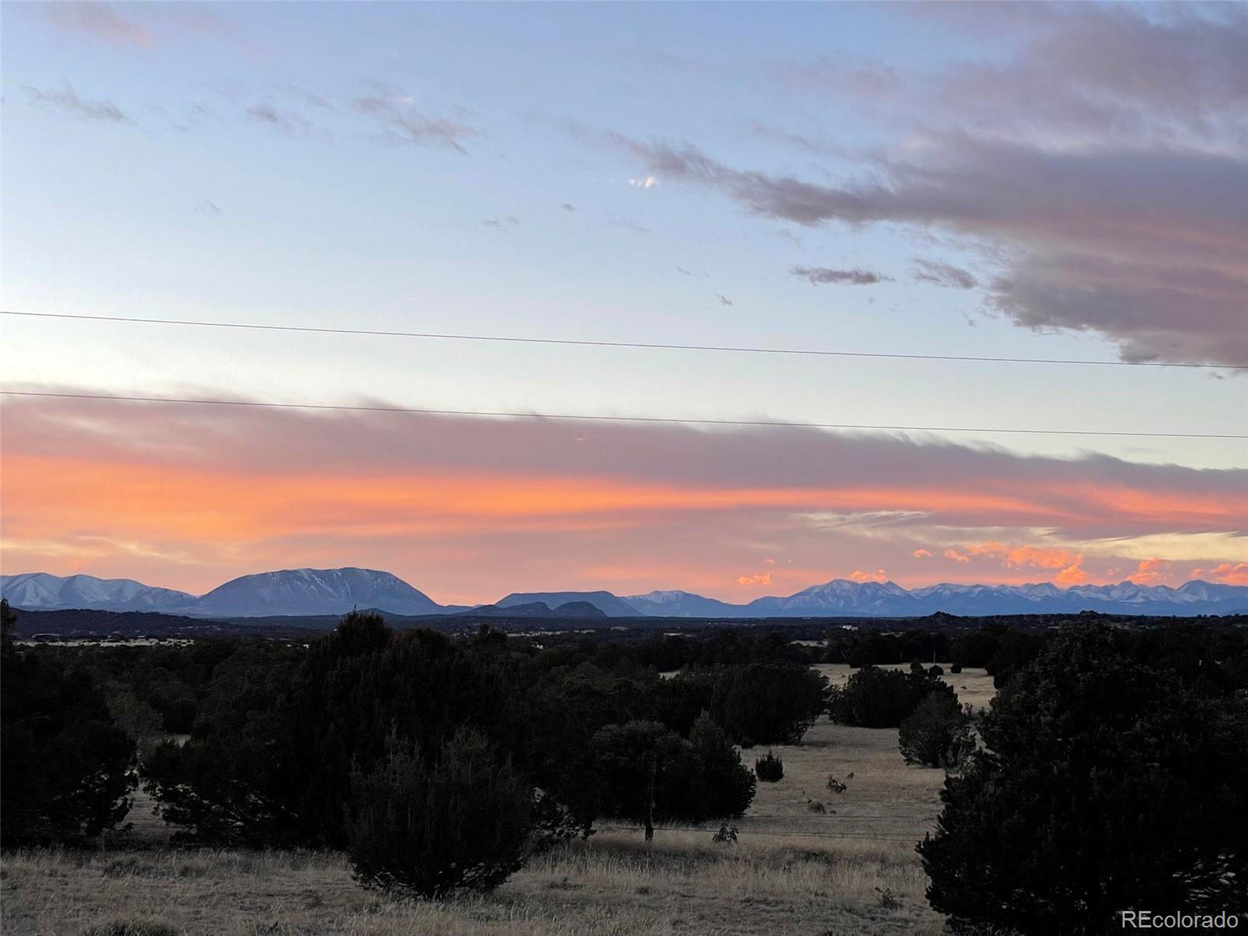 a view of an outdoor space with mountain view