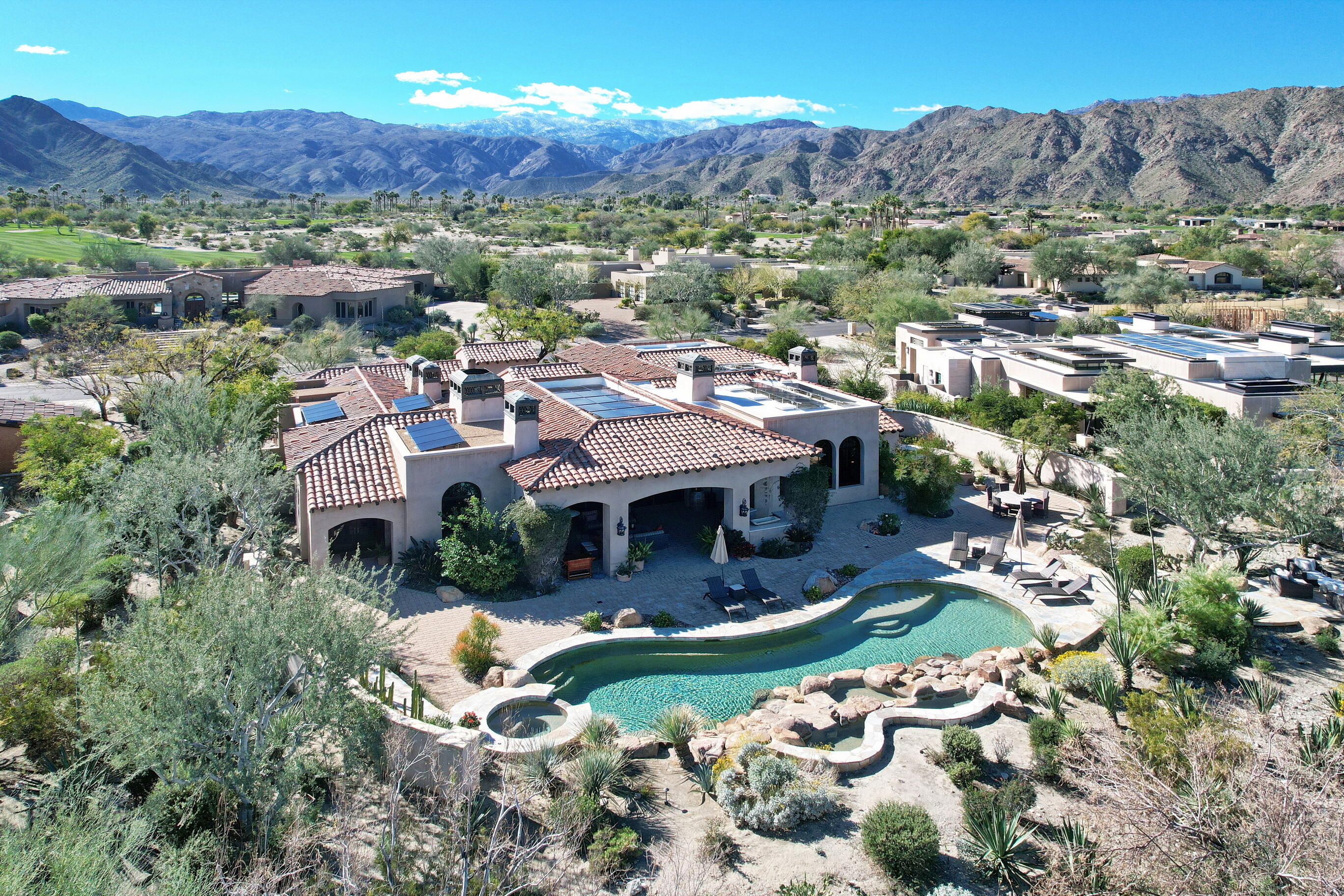 an aerial view of multiple house