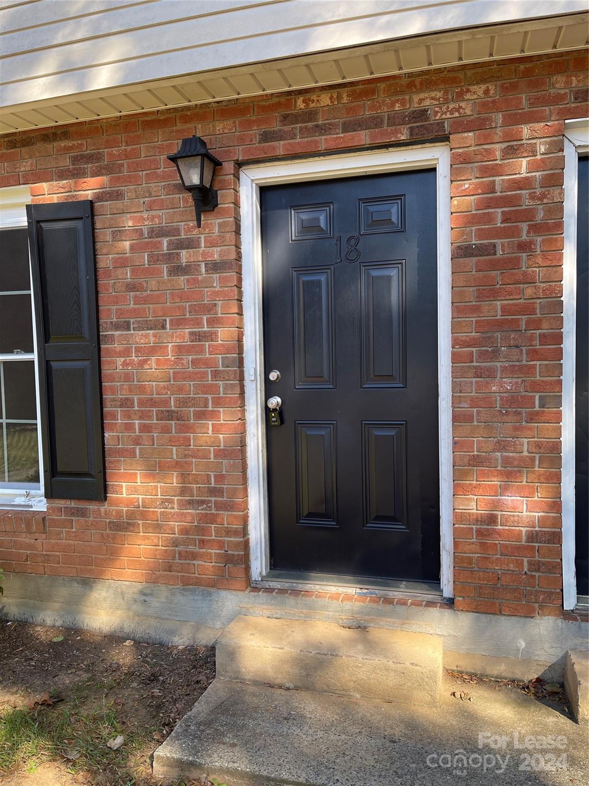 a view of front door of house