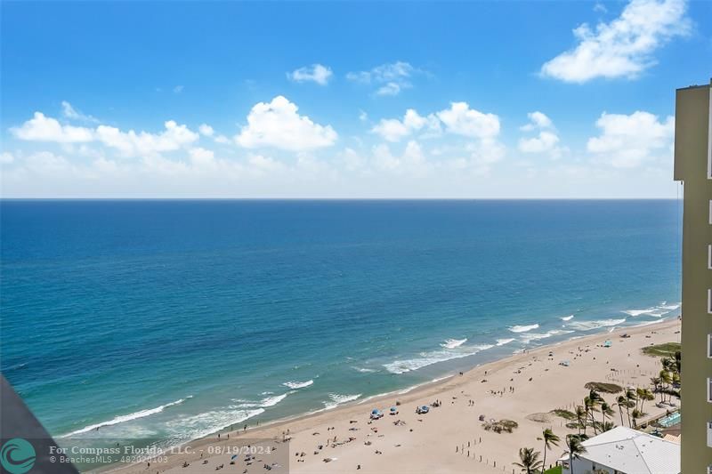 a view of an ocean beach