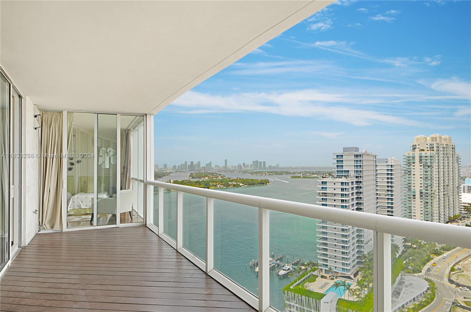 a view of balcony with city view