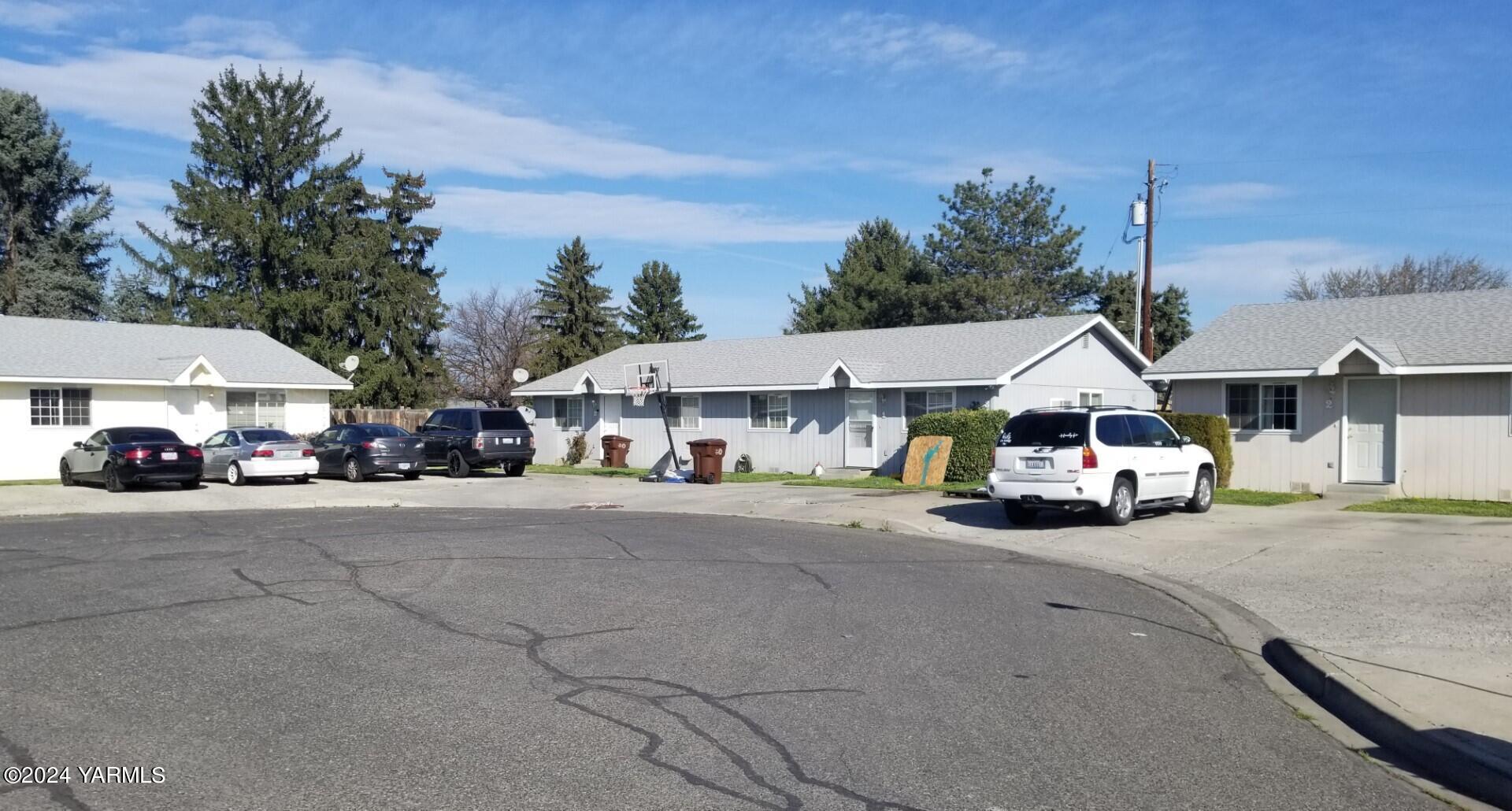 a car parked in front of a house