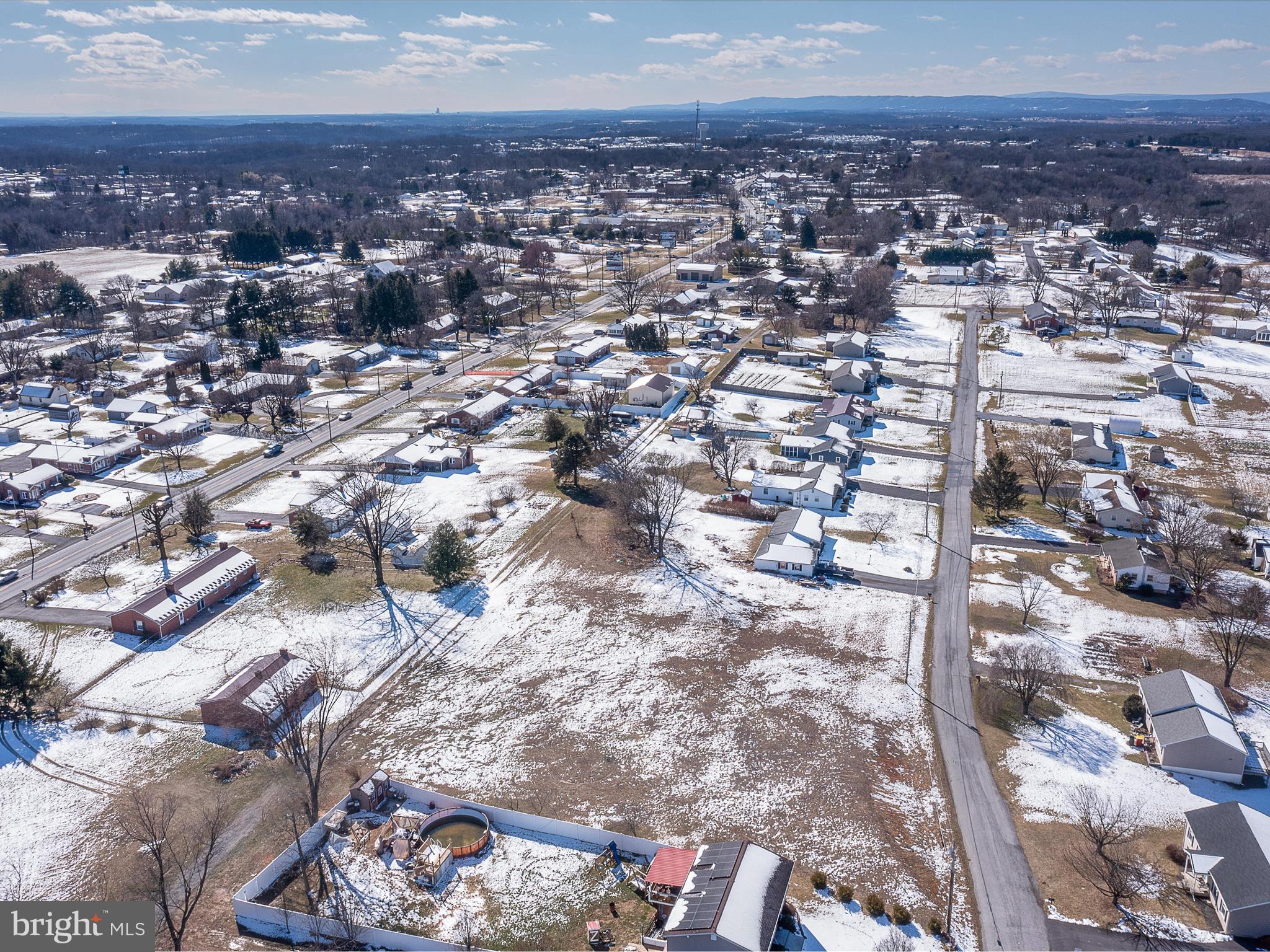 an aerial view of a city