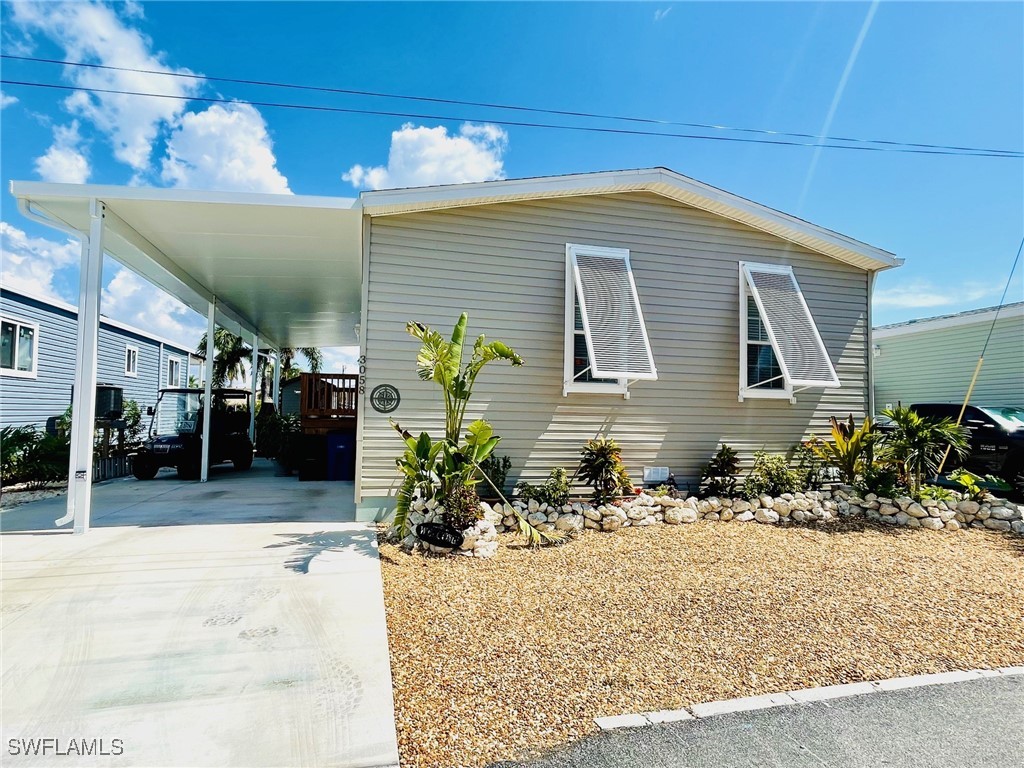 a front view of a house