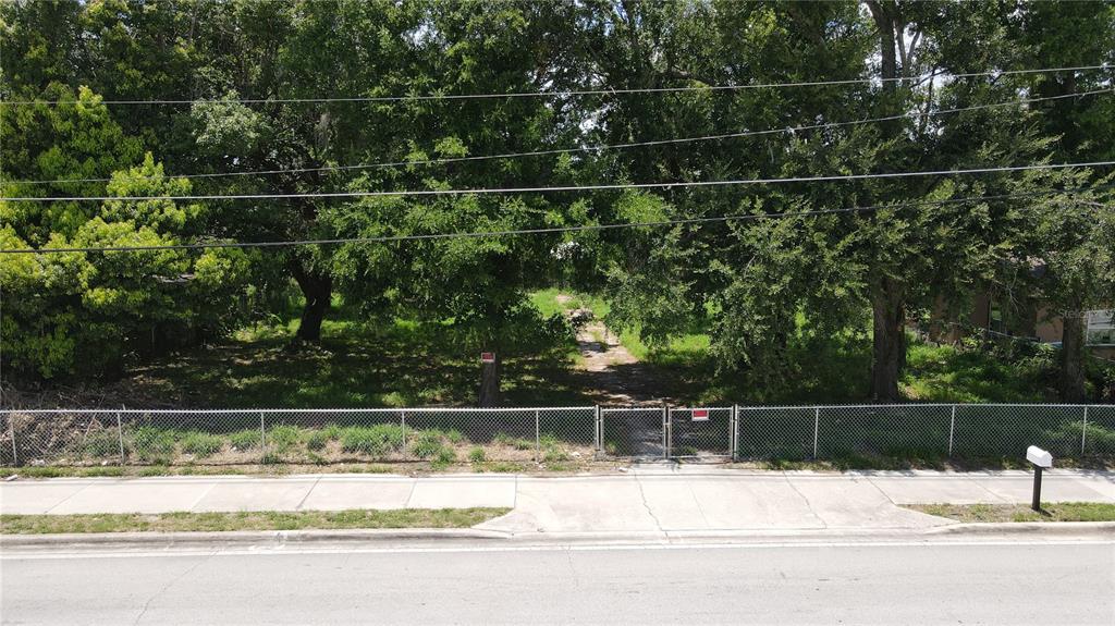 a view of a fence and a window