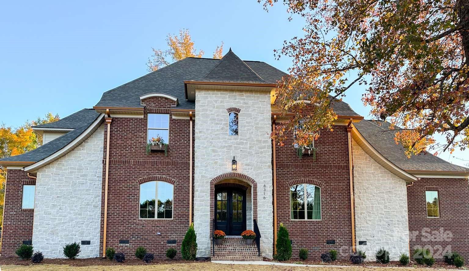 a front view of a house