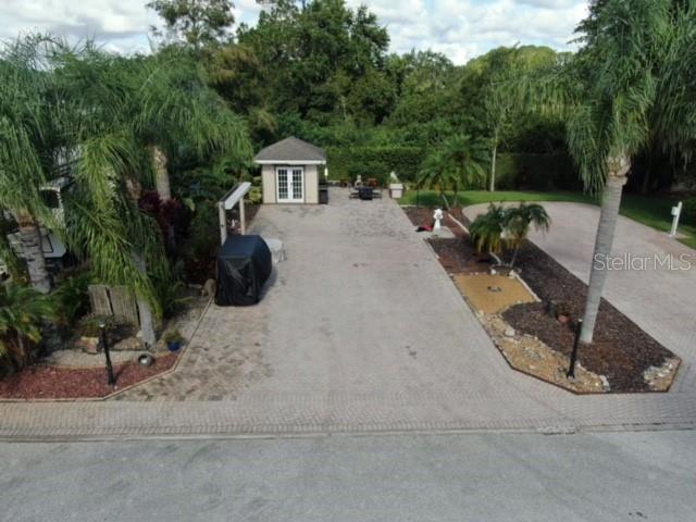 a view of an outdoor space and seating area