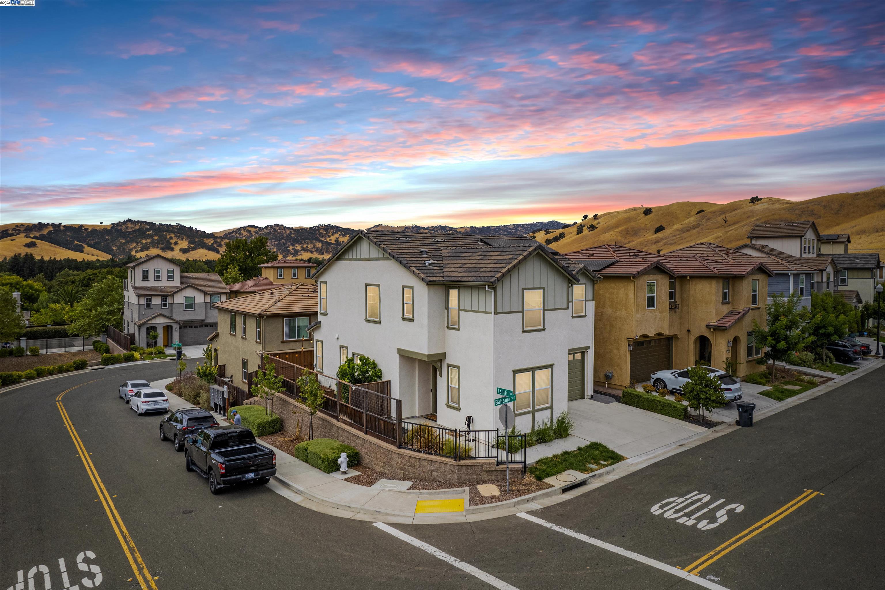 a view of a city with houses