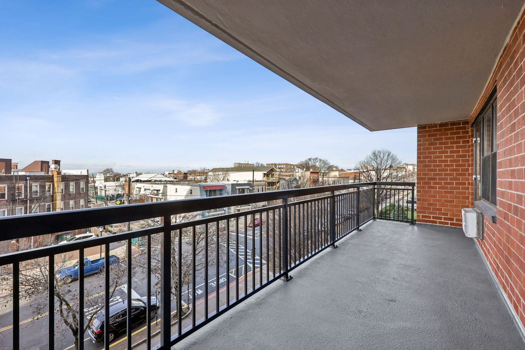 a view of city from balcony