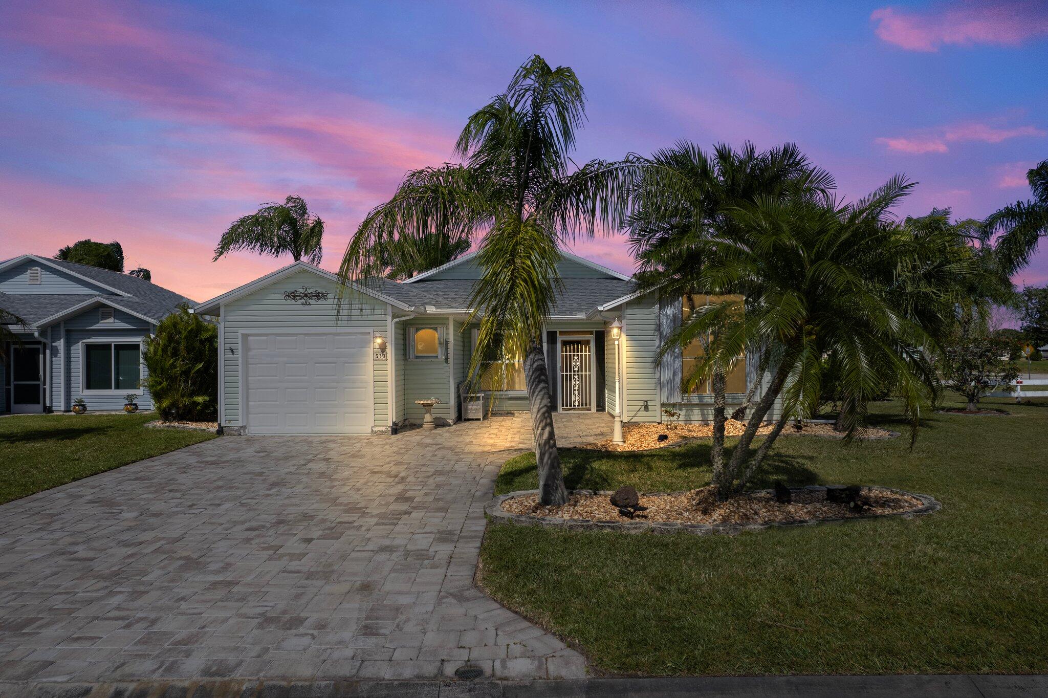 a view of a house with a patio