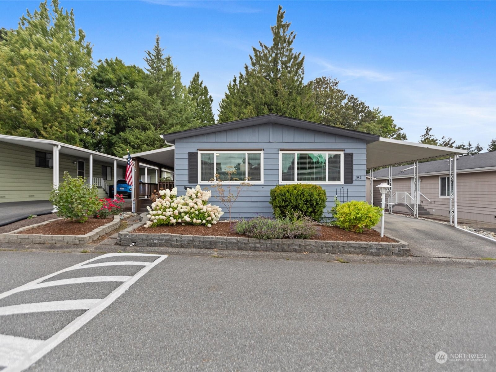 front view of a house with a small yard