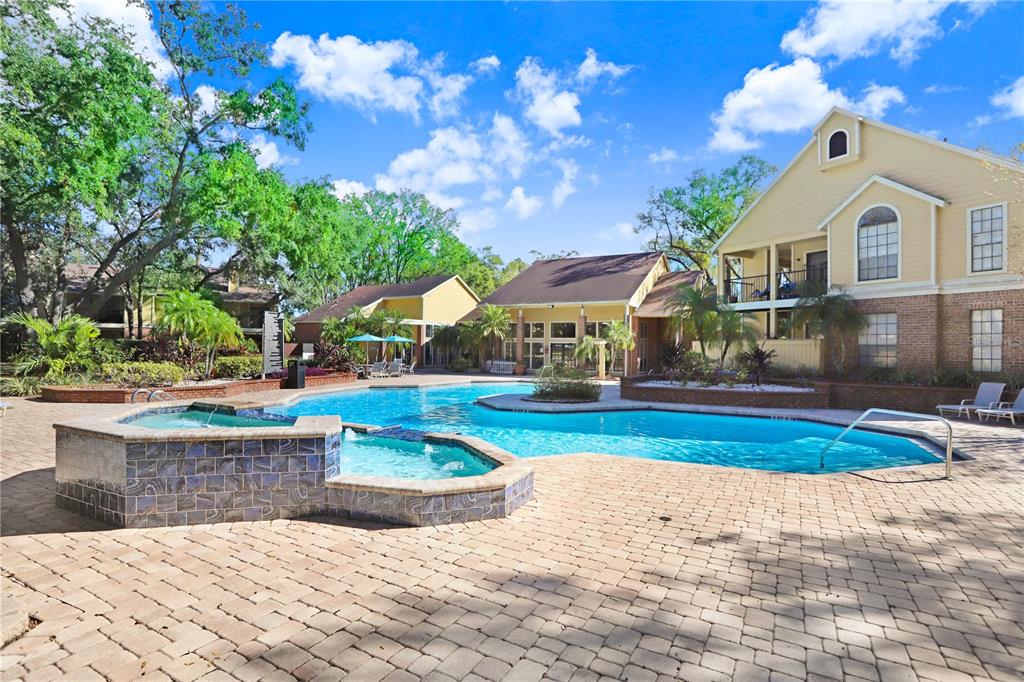 a view of outdoor space yard and swimming pool