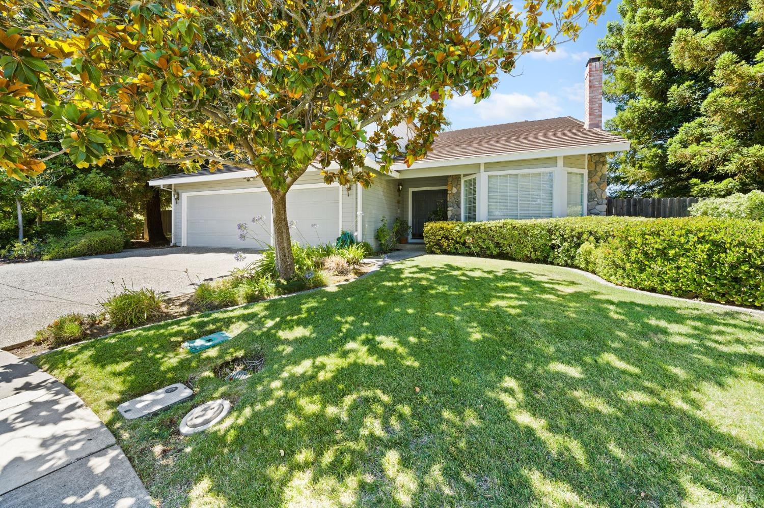 a house view with a garden space