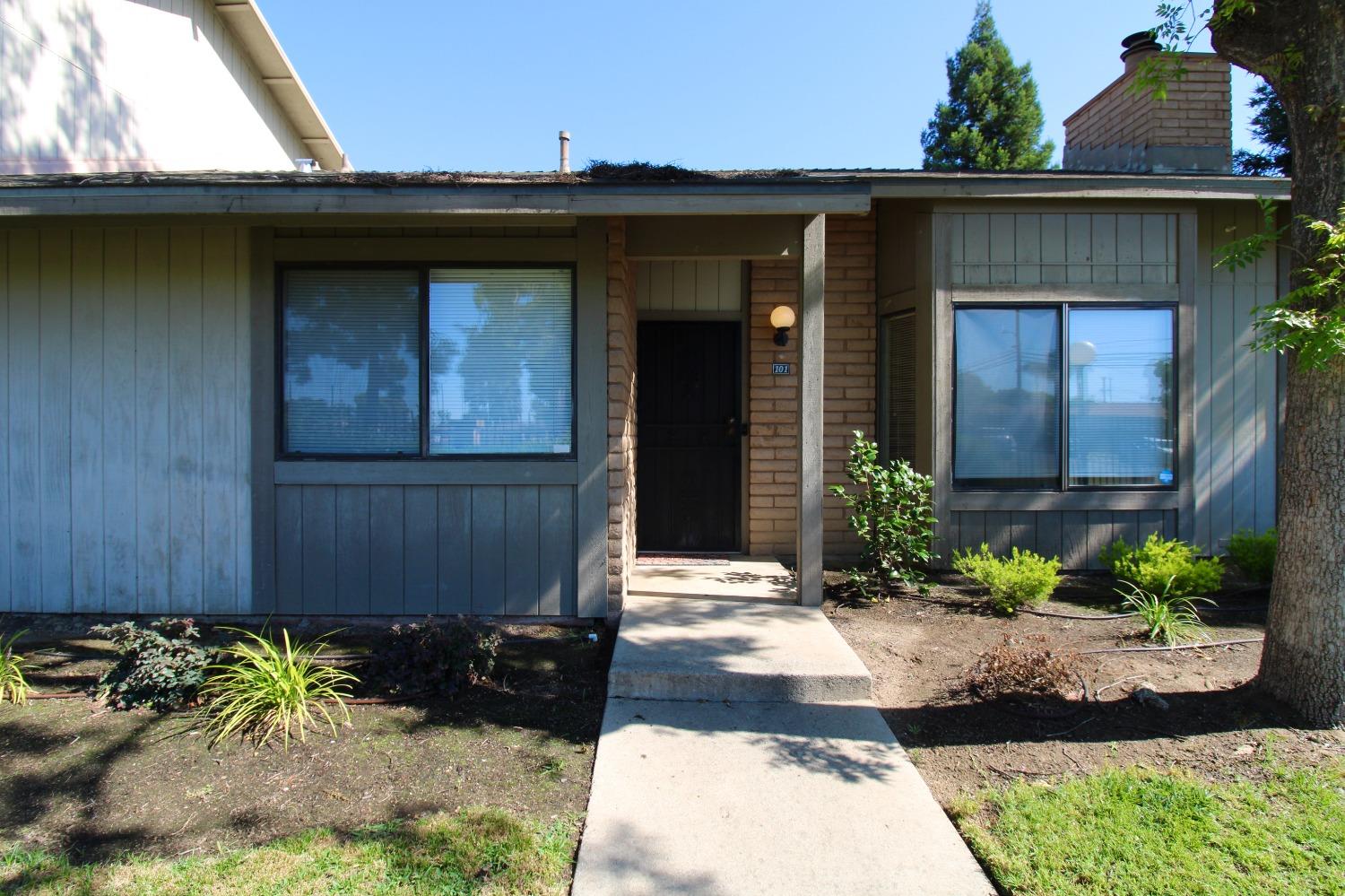 a front view of a house