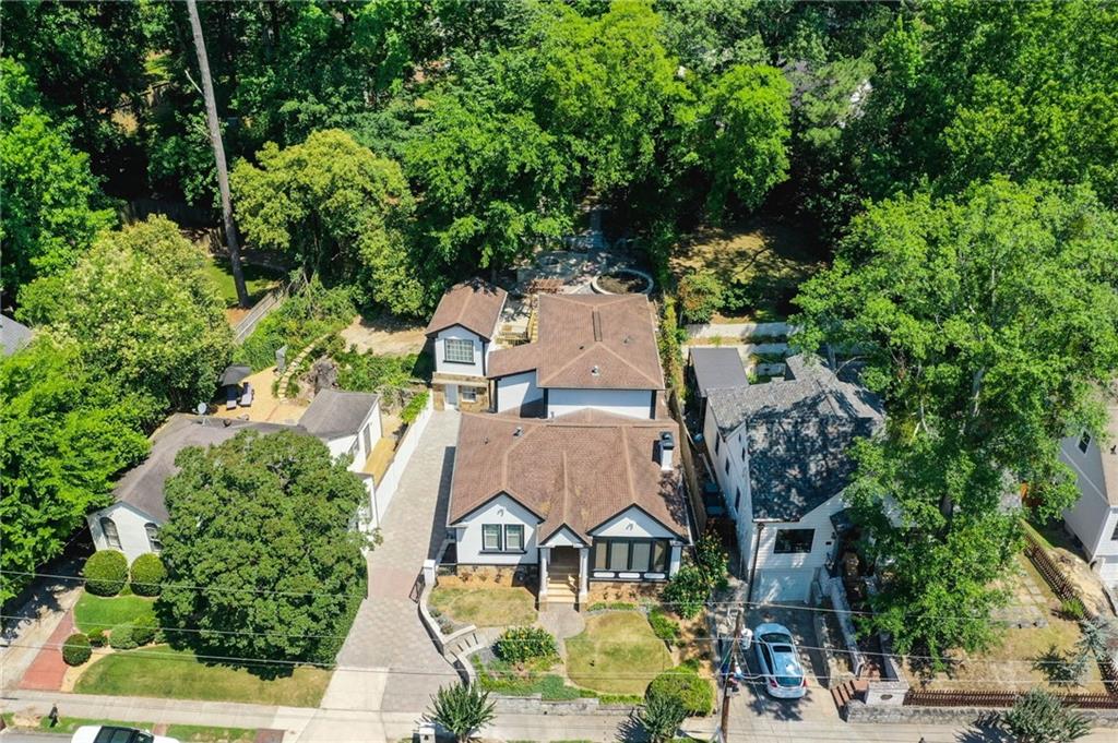 an aerial view of multiple house