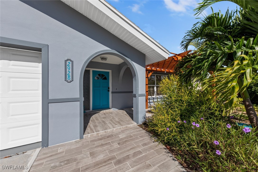 a view of a front door of the house