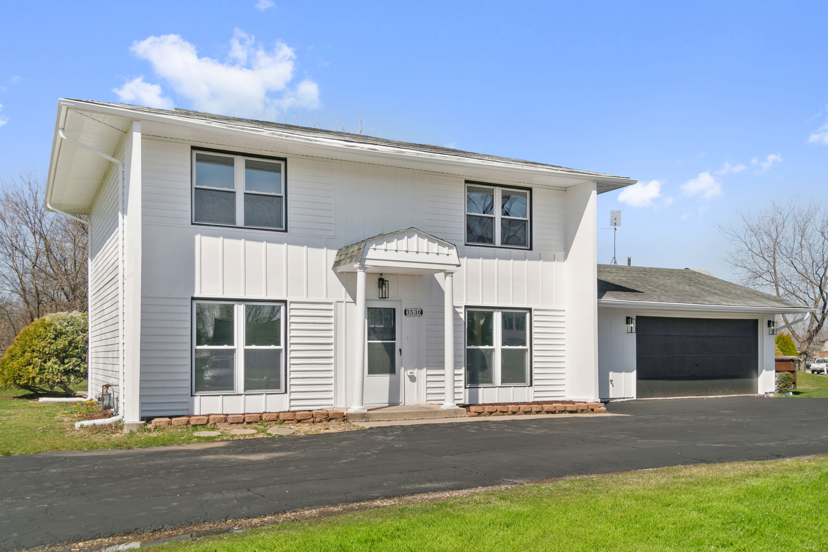 a front view of a house