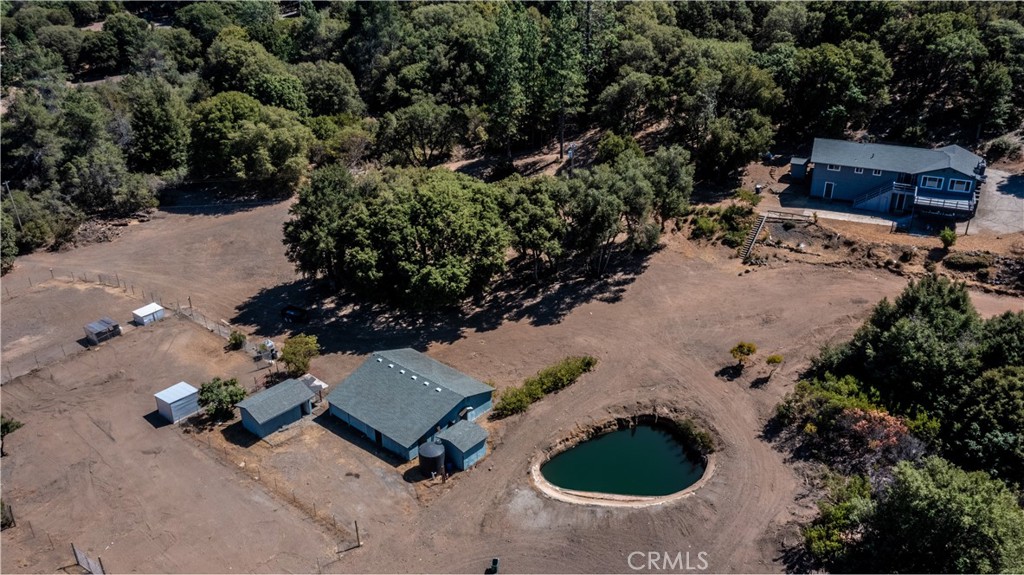 an aerial view of outdoor space with garden view