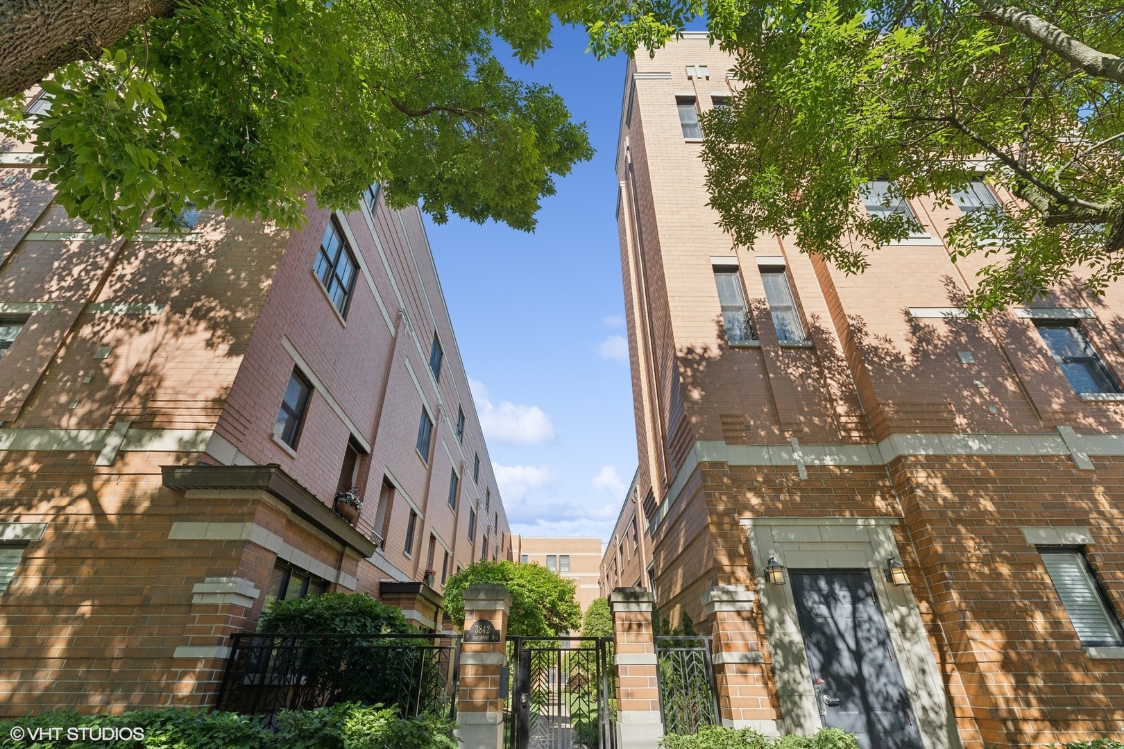 a view of a multi story building