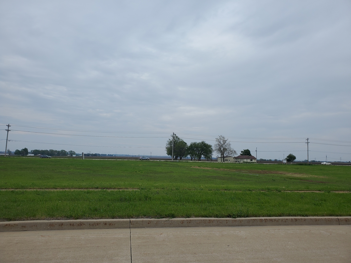 a view of a grassy field