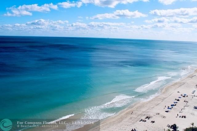 a view of an ocean beach