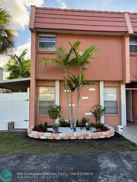 a front view of a house