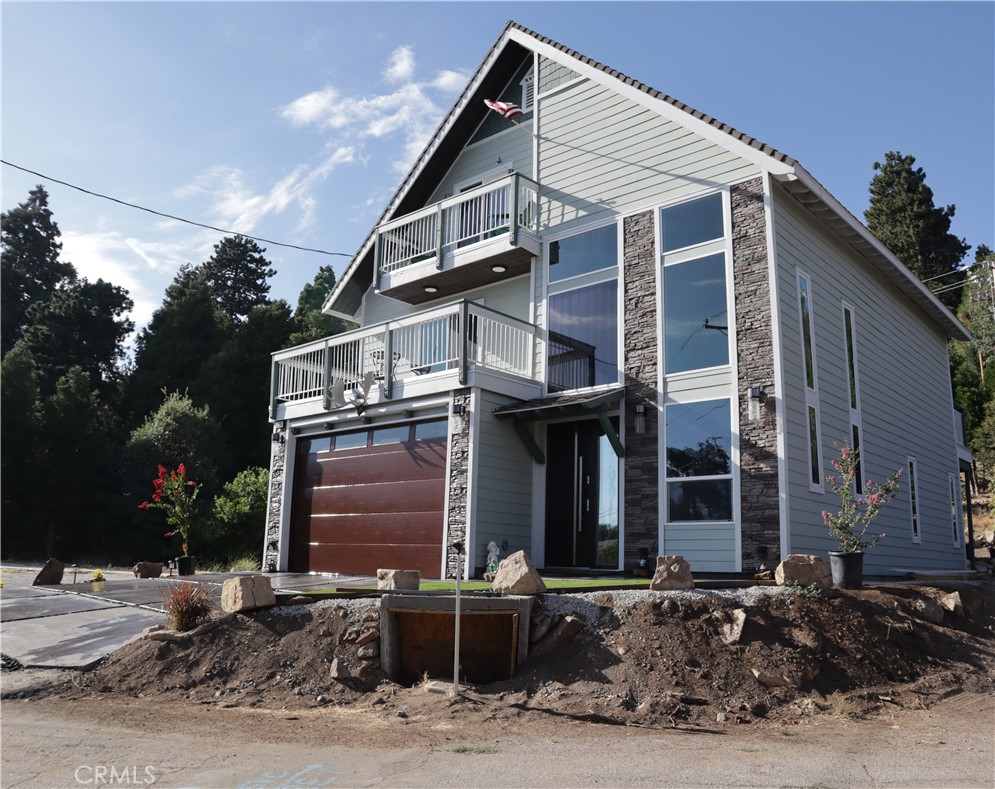 a front view of a house