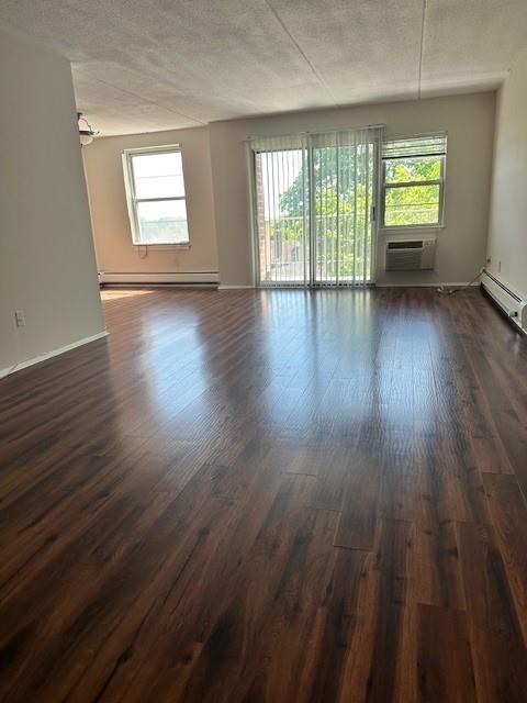 Light filled large living room w/balcony opening to separate dining room