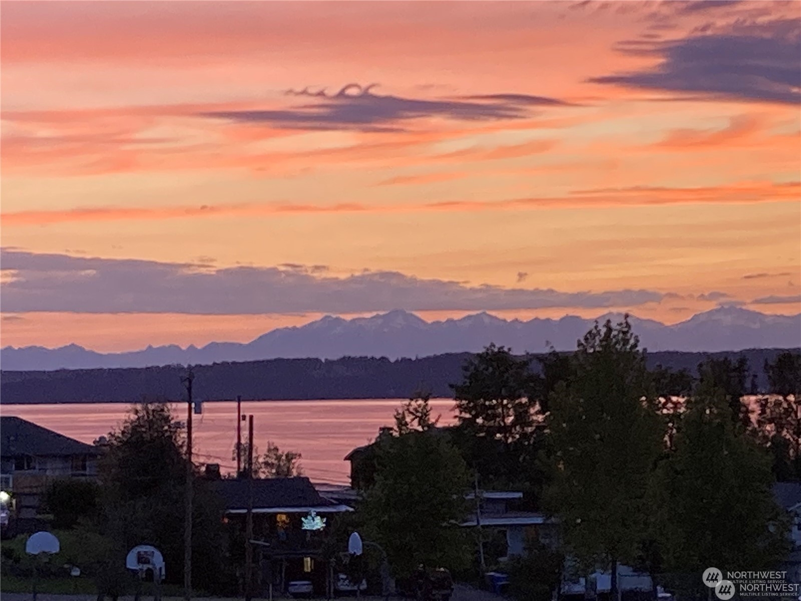 a view of city and mountain