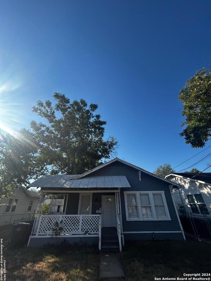 a view of a house with a balcony