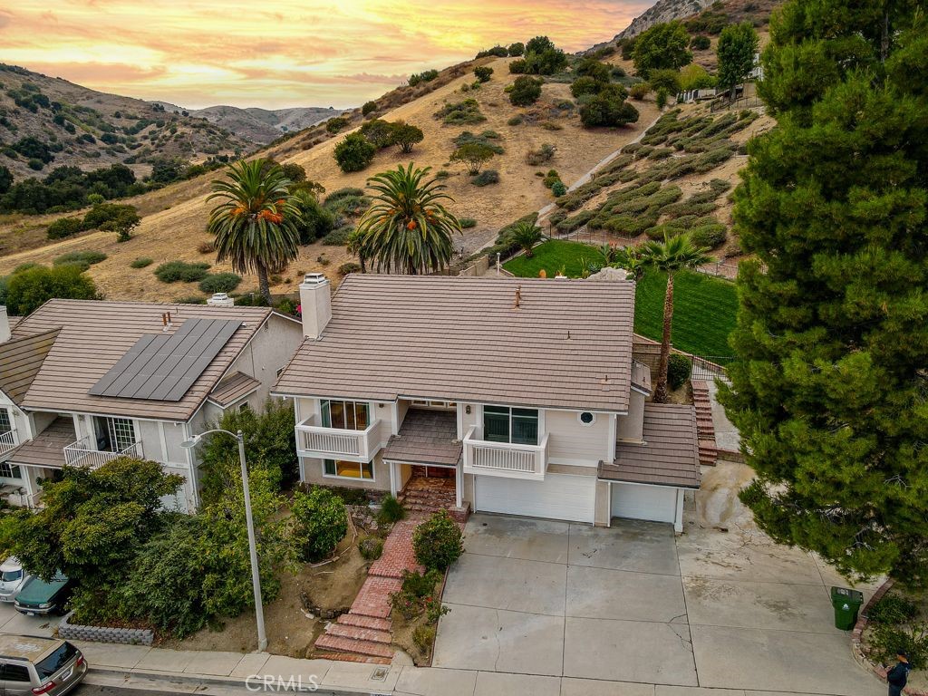 a aerial view of a house