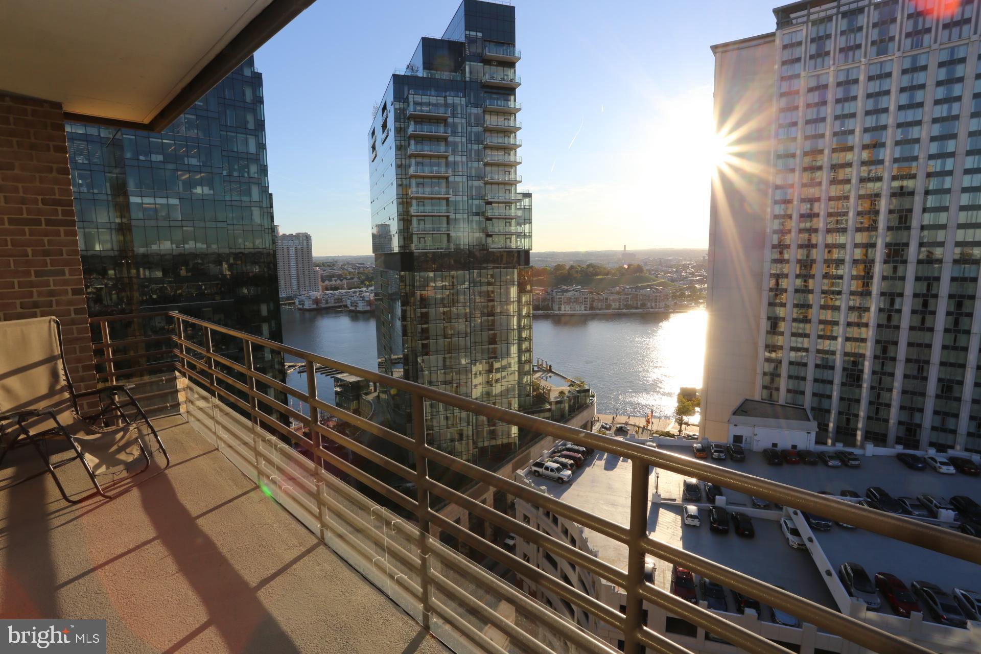 a city view from the balcony