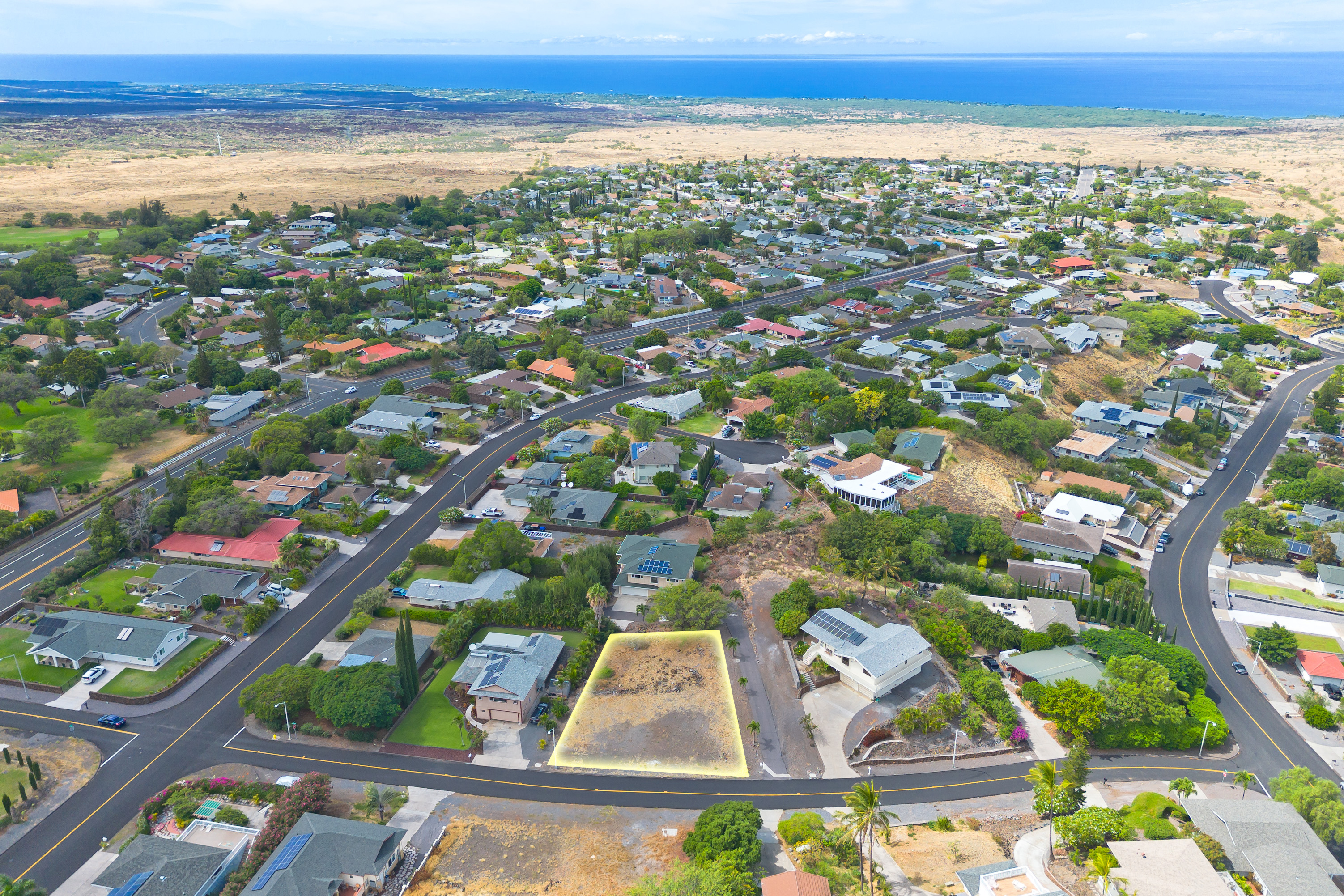 an aerial view of multiple house