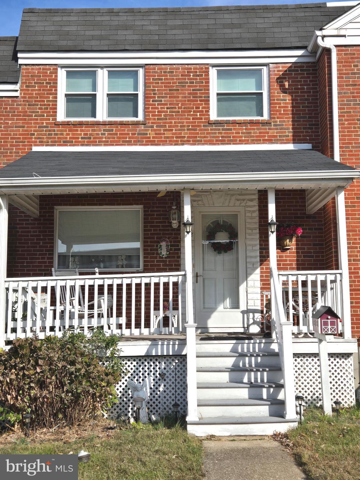 front view of a house with a porch