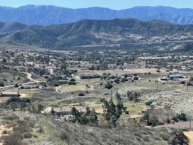 a view of city and mountain