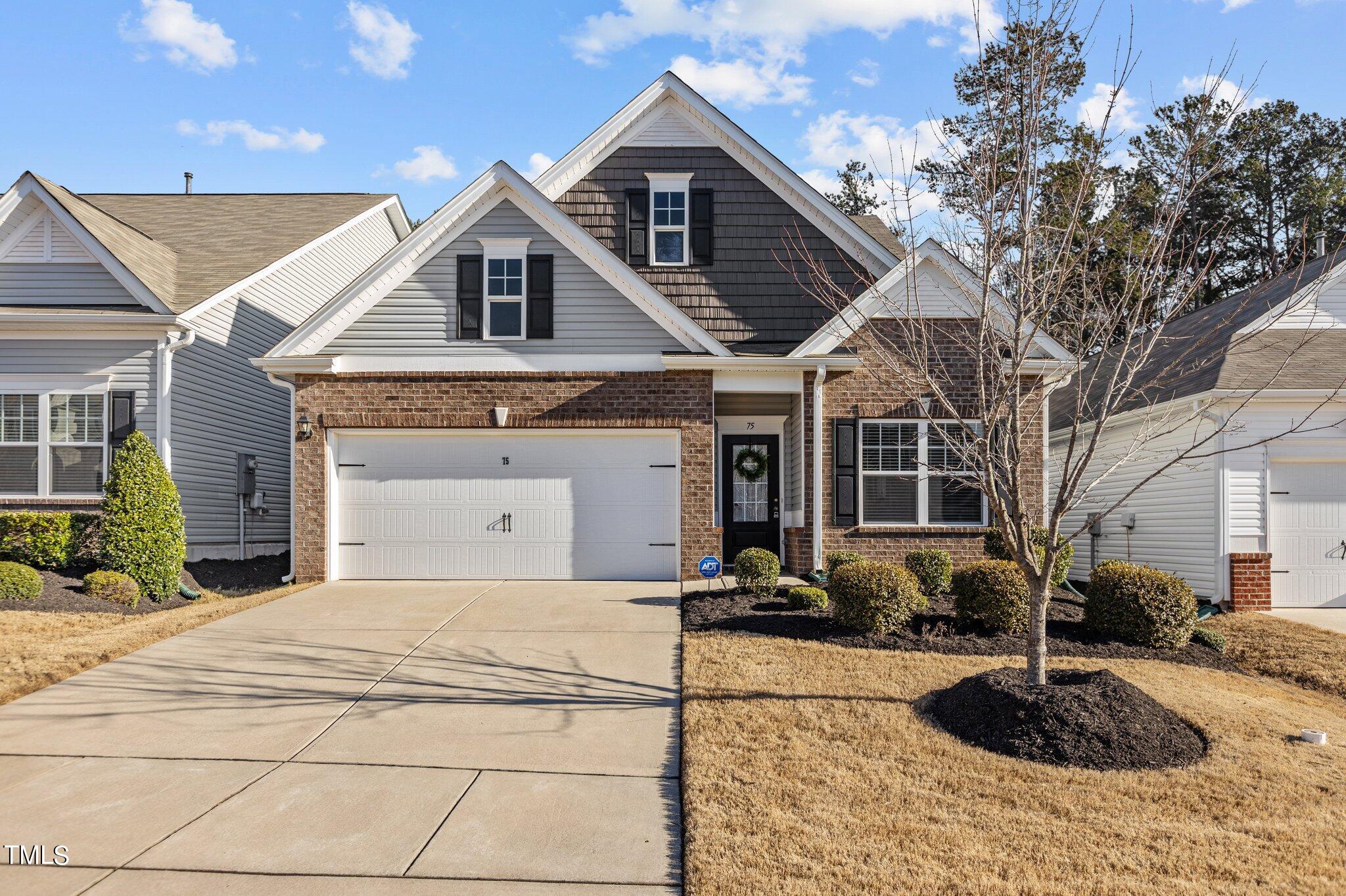 a front view of a house with entertaining space