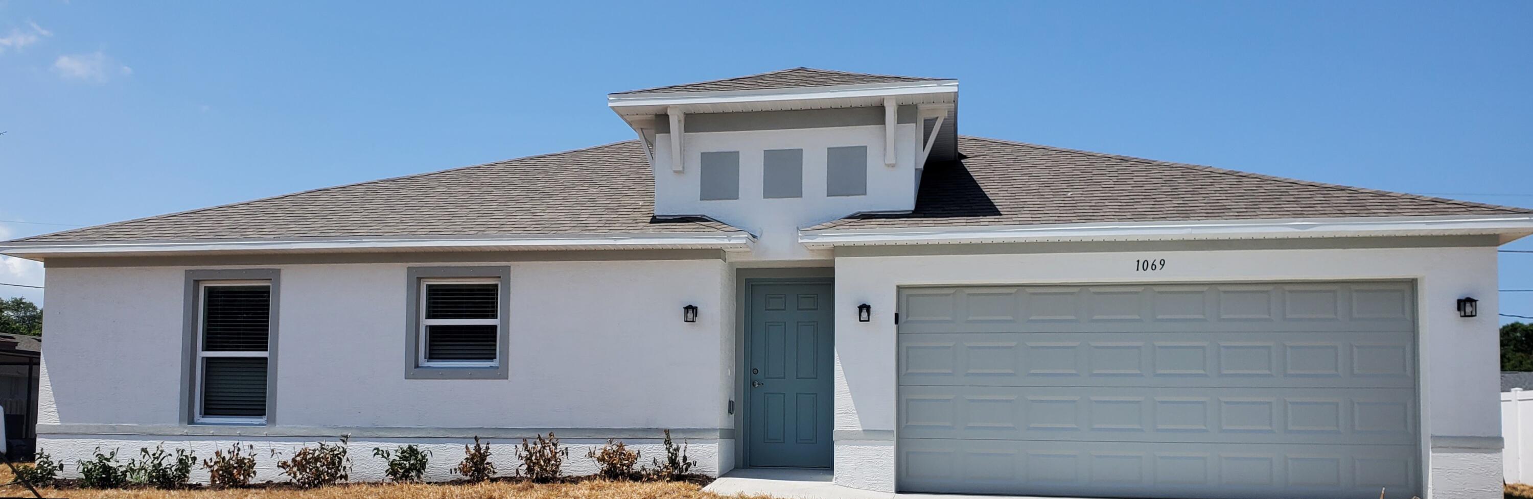 a front view of a house