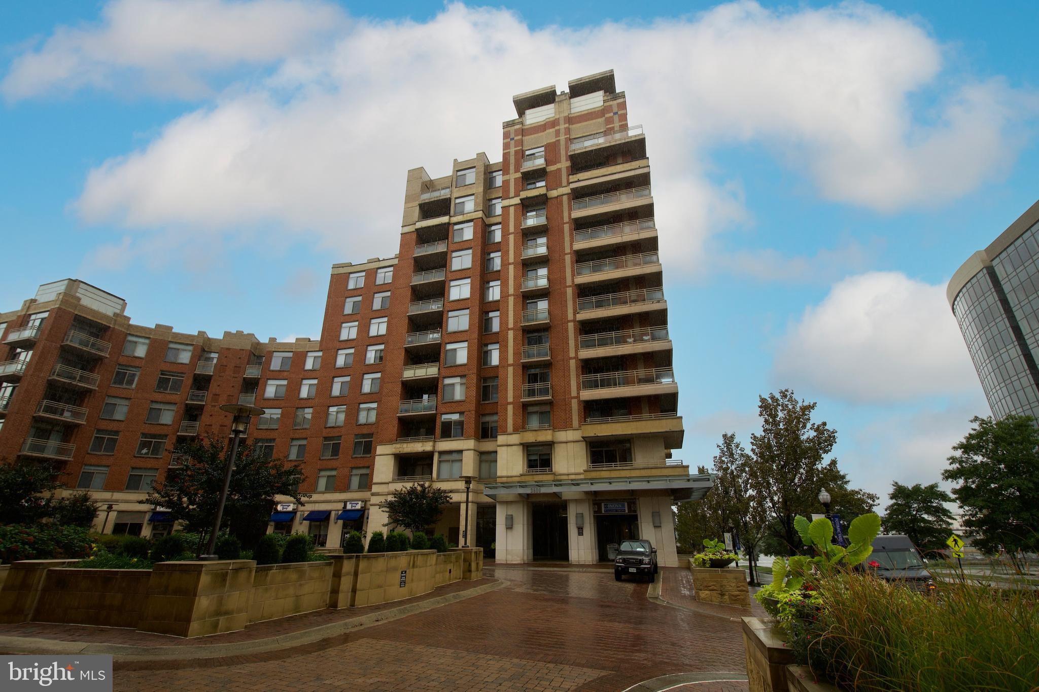 a front view of a building