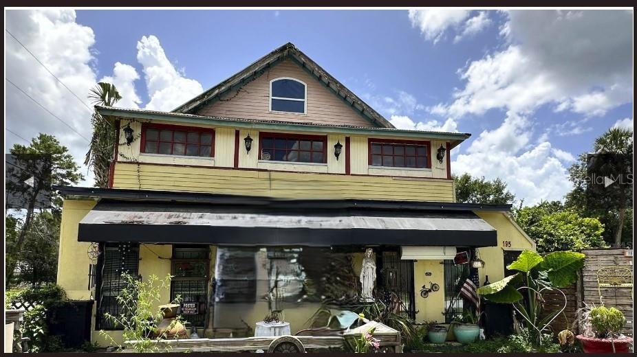 a front view of a house