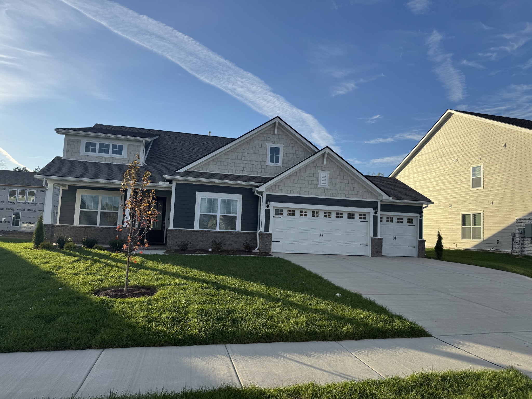 a view of a house with a big yard