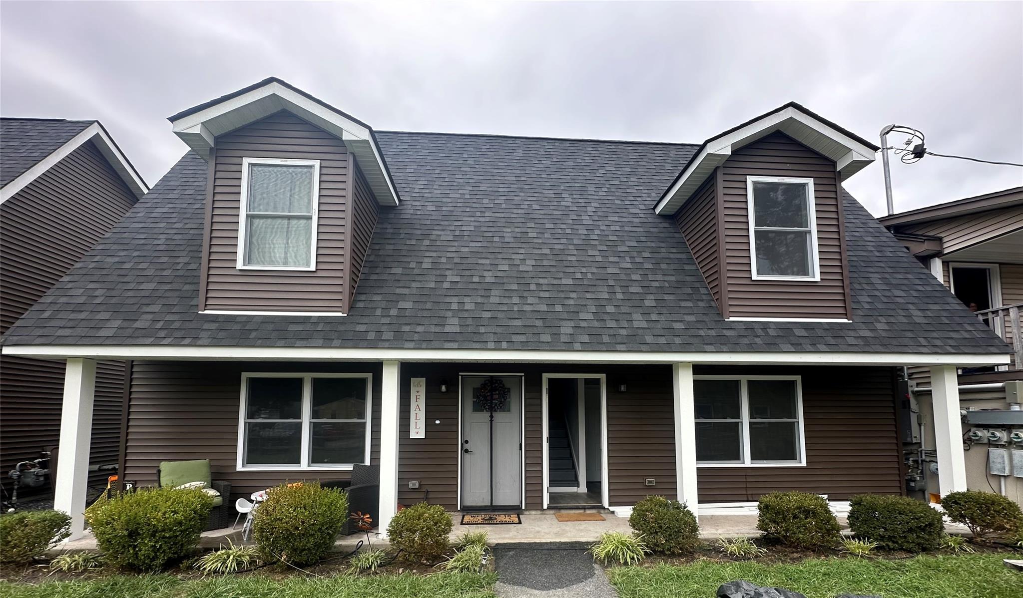 View of front of home with a porch