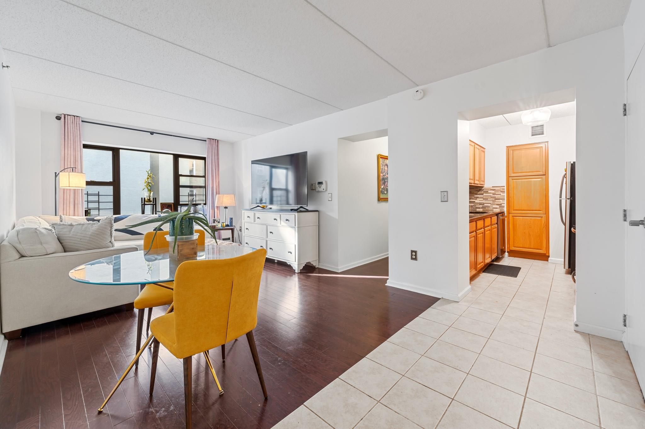 Dining space featuring light hardwood / wood-style flooring