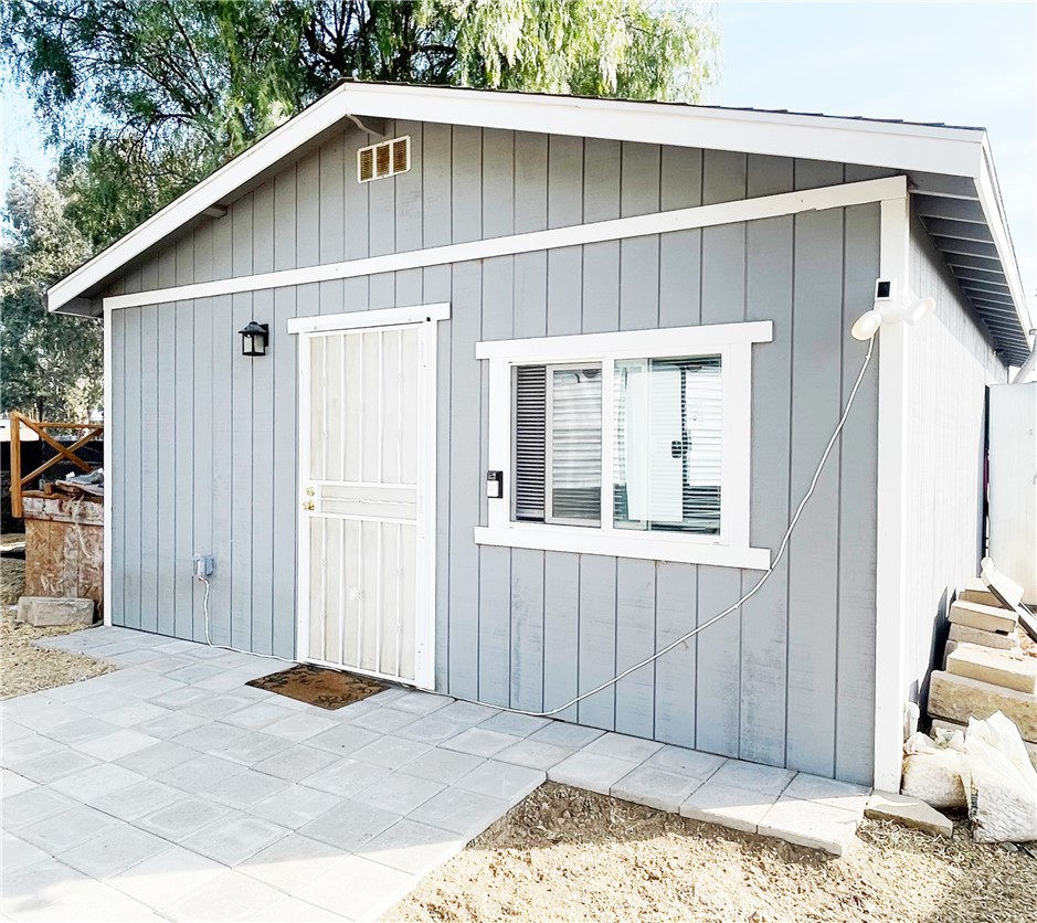 a backyard of a house