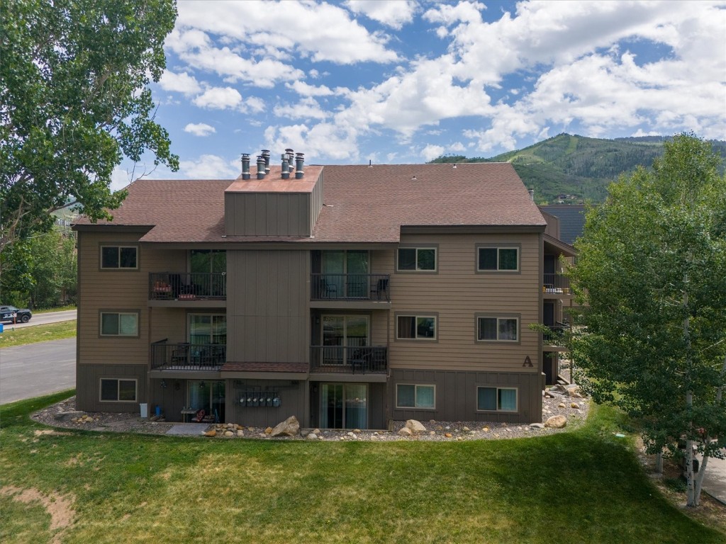 a aerial view of a house