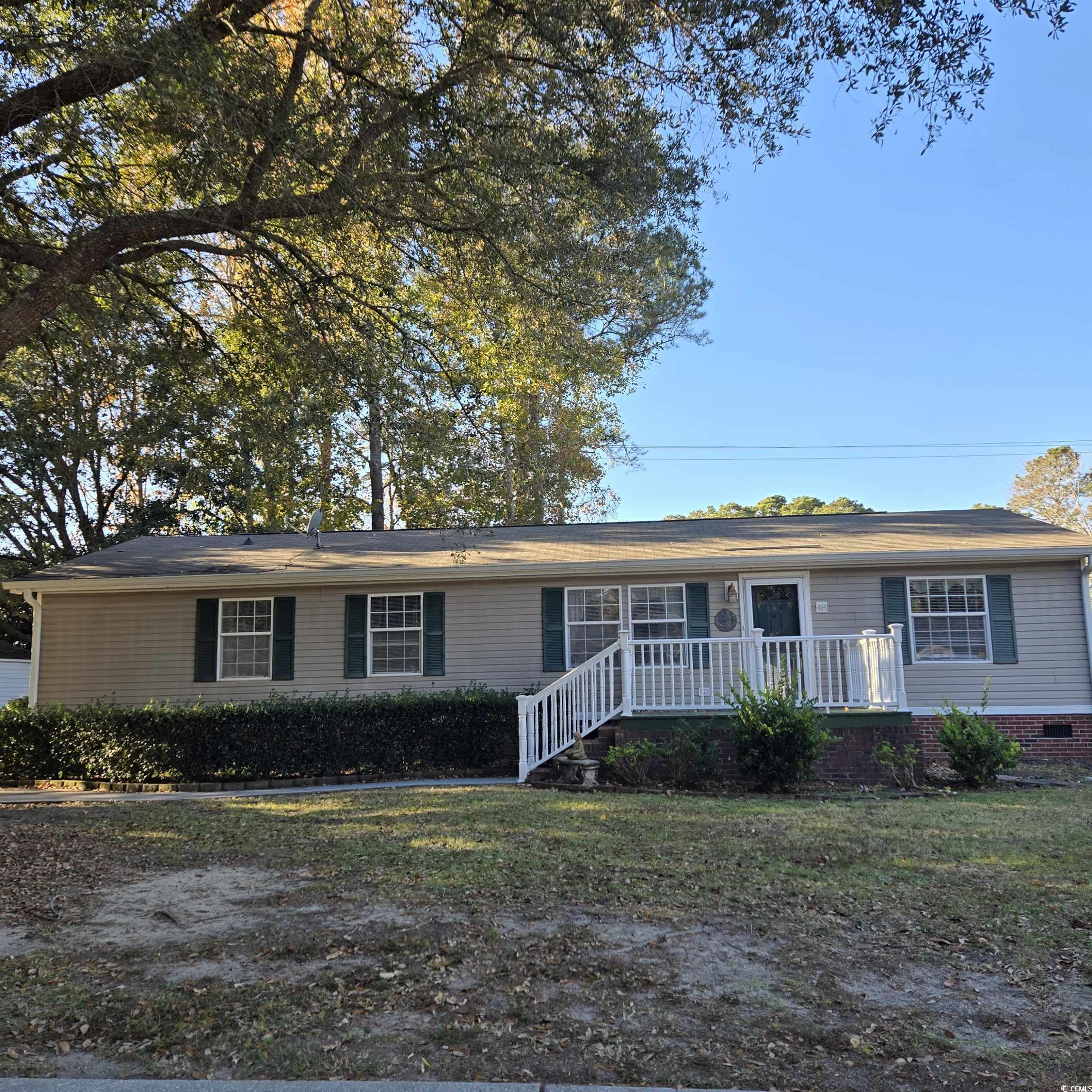 View of single story home